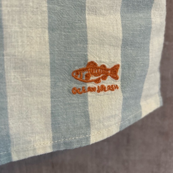 Zara Kids Blue and Cream Striped Button Down Shirt - Picture 2 of 2